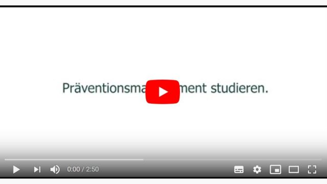 Imagefilm zum Studiengang Präventionsmanagement.