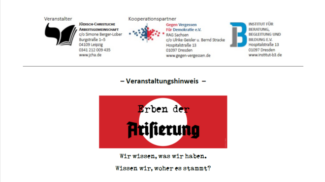 Veranstaltungshinweis: Erben der Arisierung